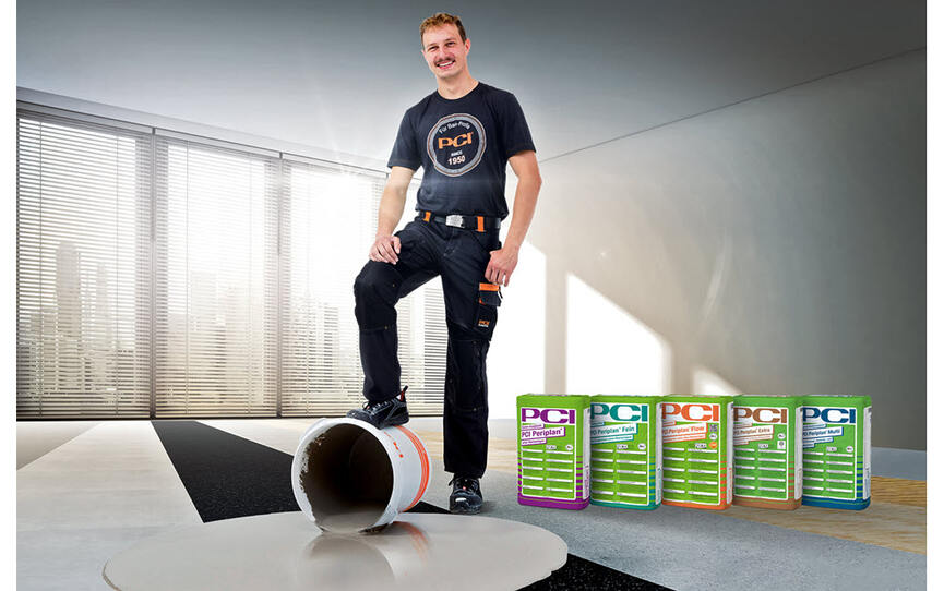 Convenient and time-saving work with the self-leveling compounds from the PCI Periplan family