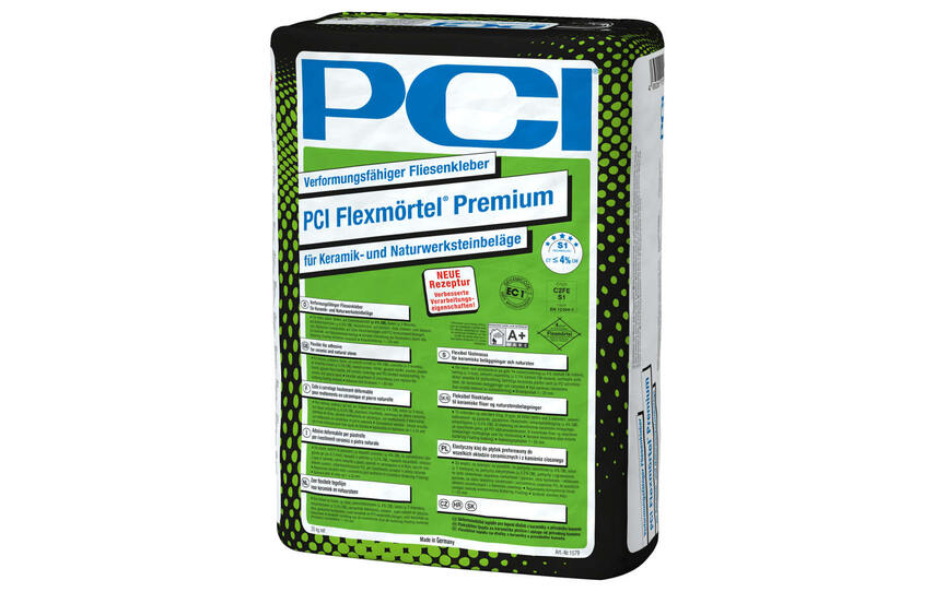 PCI Flexmörtel® Premium with a new formulation and improved processing properties