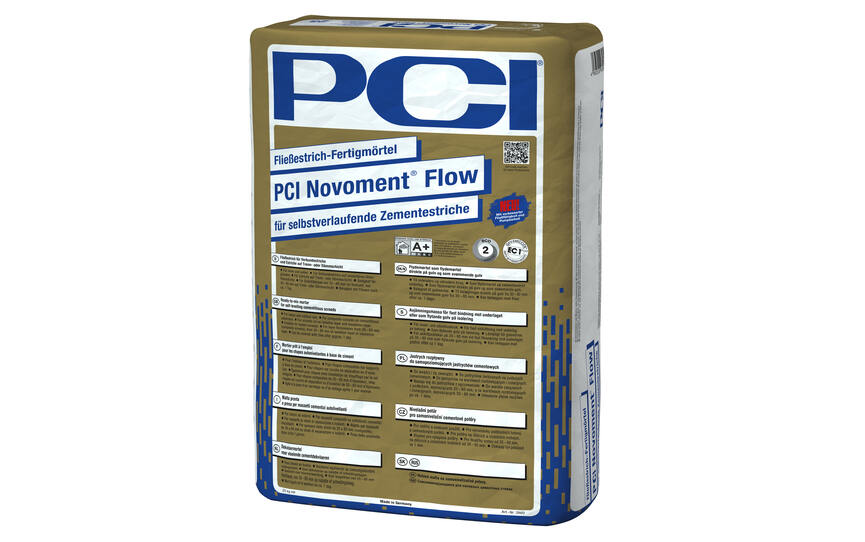 Fließfähiger Schnellestrich-Fertigmörtel PCI Novoment Flow: Rezeptur weiter verbessert