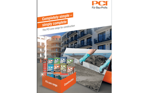 PCI simplifies product selection in the core range of construction technology