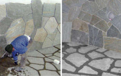 Piscine privée en dalles de granit à Verbier